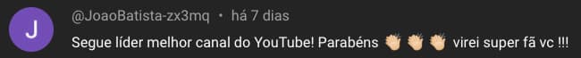Feedback do YouTube 16